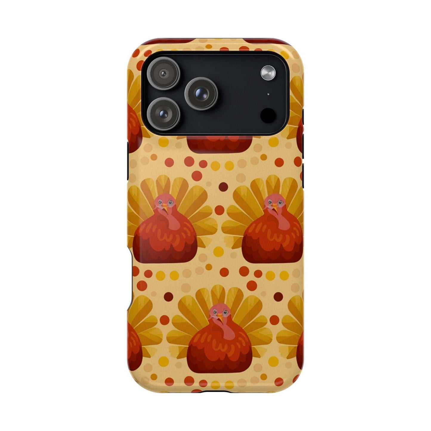 Turkey Celebration iPhone Case with festive turkey design and durable dual-layer protection for Thanksgiving