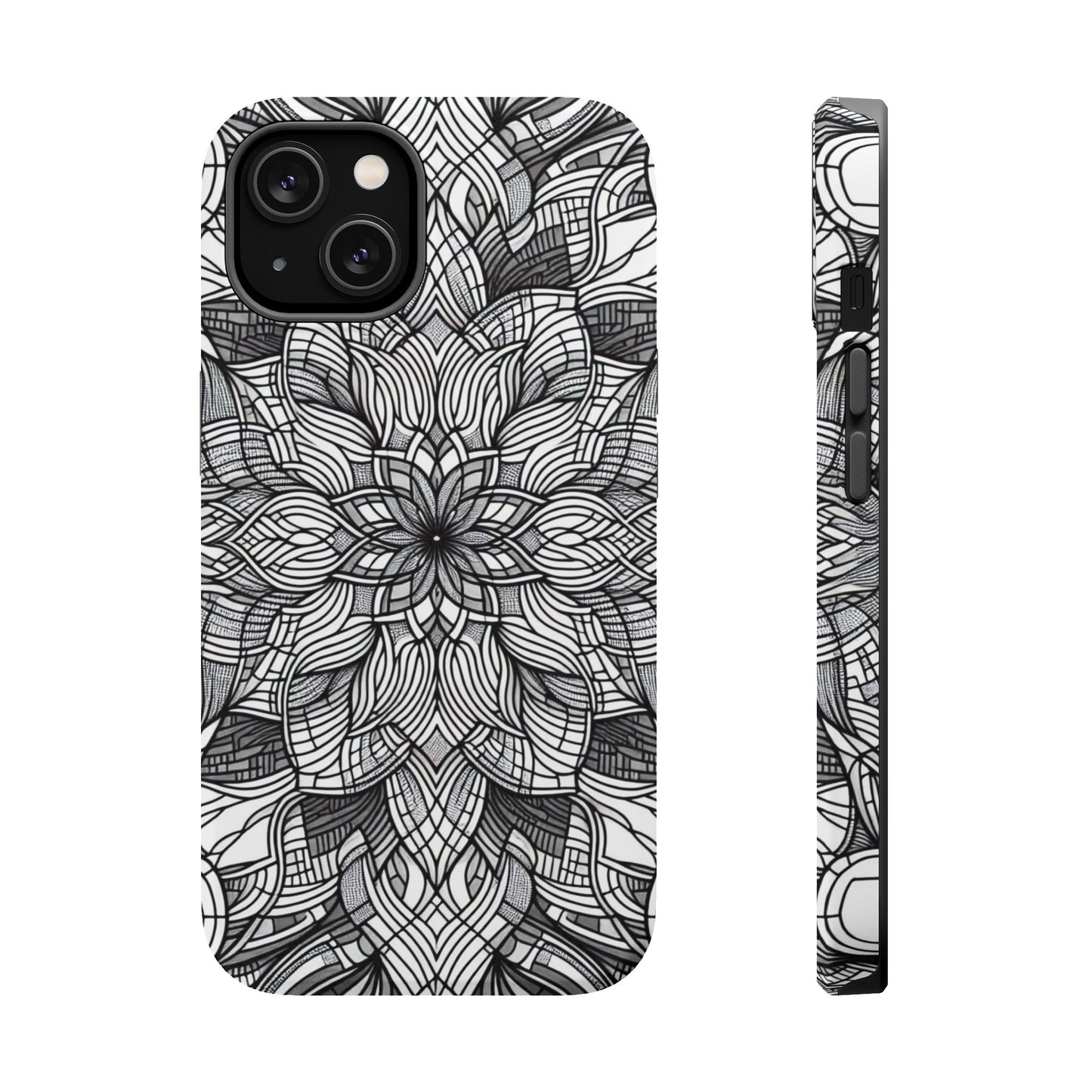 Black and White Art Explosion iPhone Tough Case