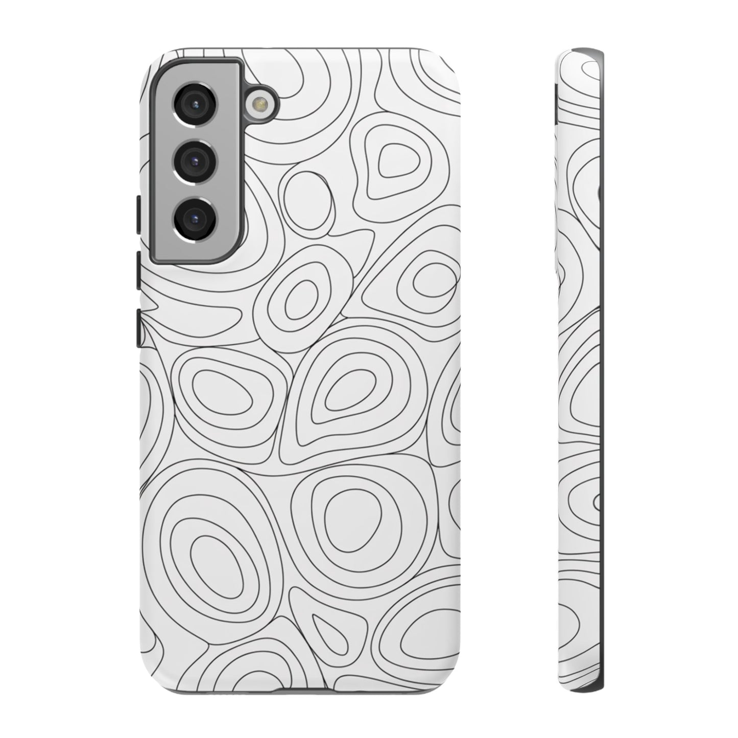 Black and White Abstract Circle Design Samsung Case