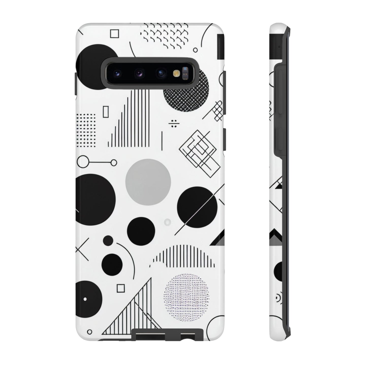 Black and White Abstract Art Design Samsung Tough Case
