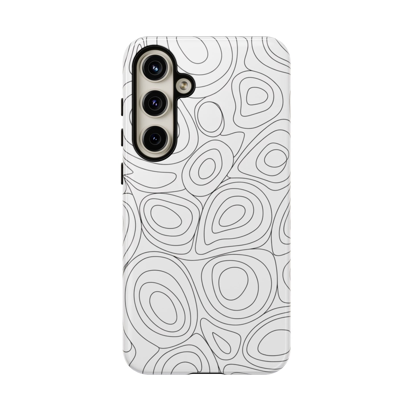 Black and White Abstract Circle Design Samsung Case