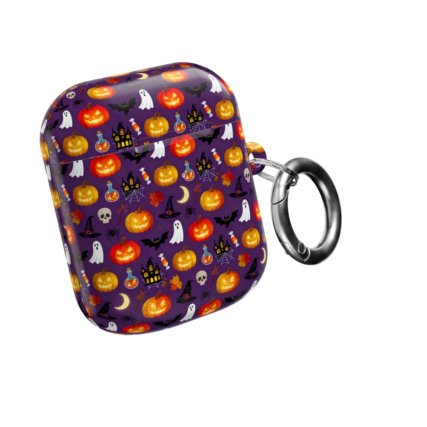 Halloween Pattern AirPod Case — Cute Pumpkin, Ghost & Bat Protective Cover