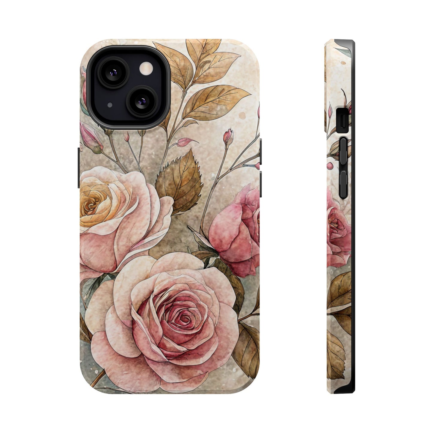 Vintage Rose iPhone Tough Case