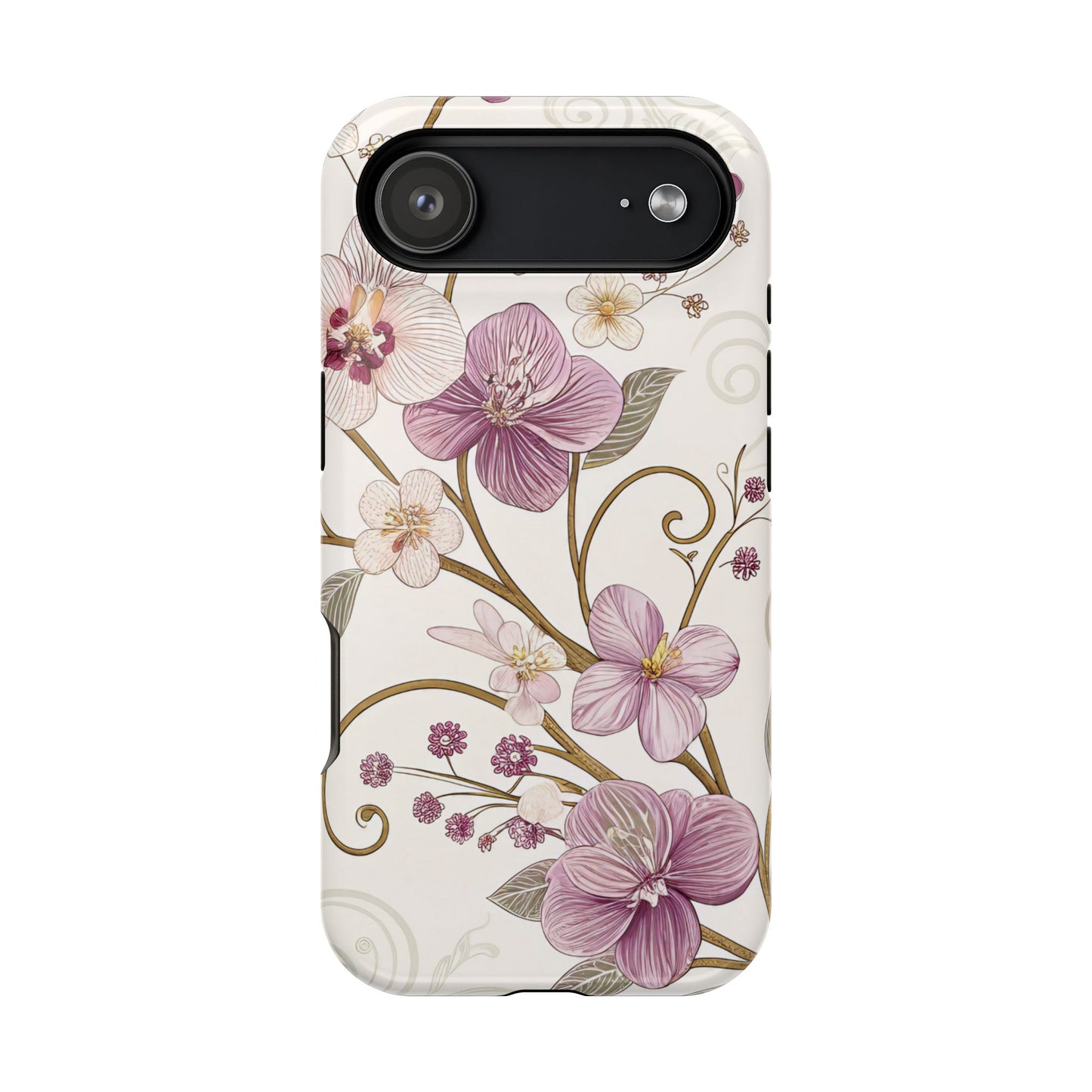 Purple Flower Design iPhone Tough Case