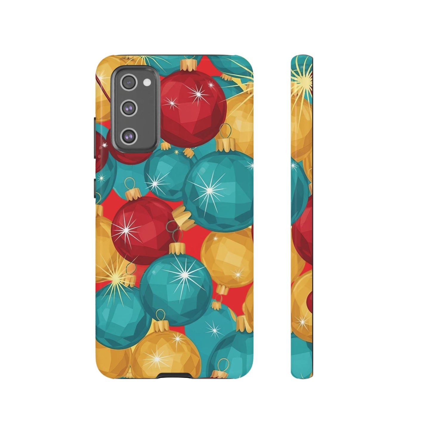 Samsung phone case with colorful holiday Christmas bulb design, durable and shock-absorbent Holiday Bulb Samsung Case