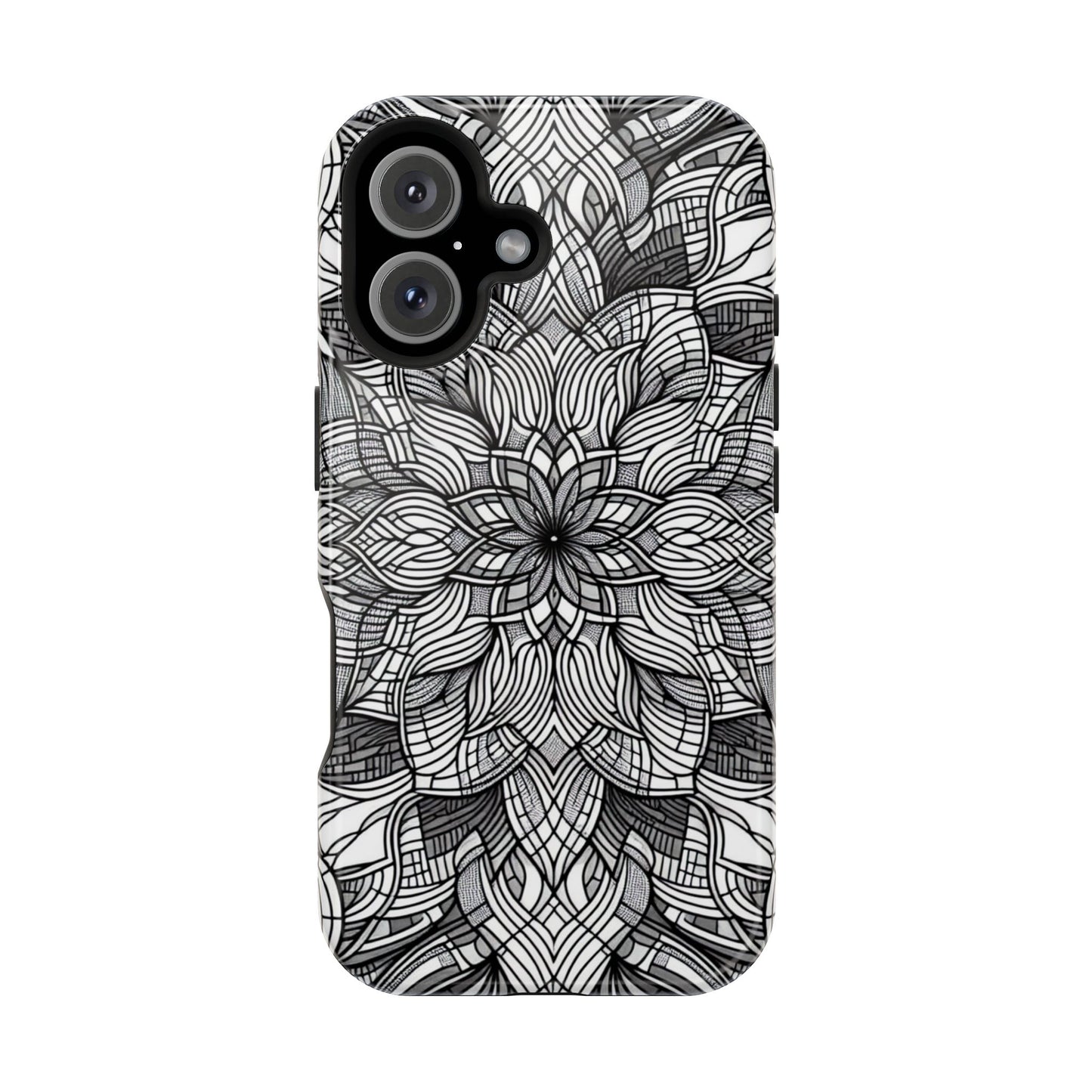 Black and White Art Explosion iPhone Tough Case