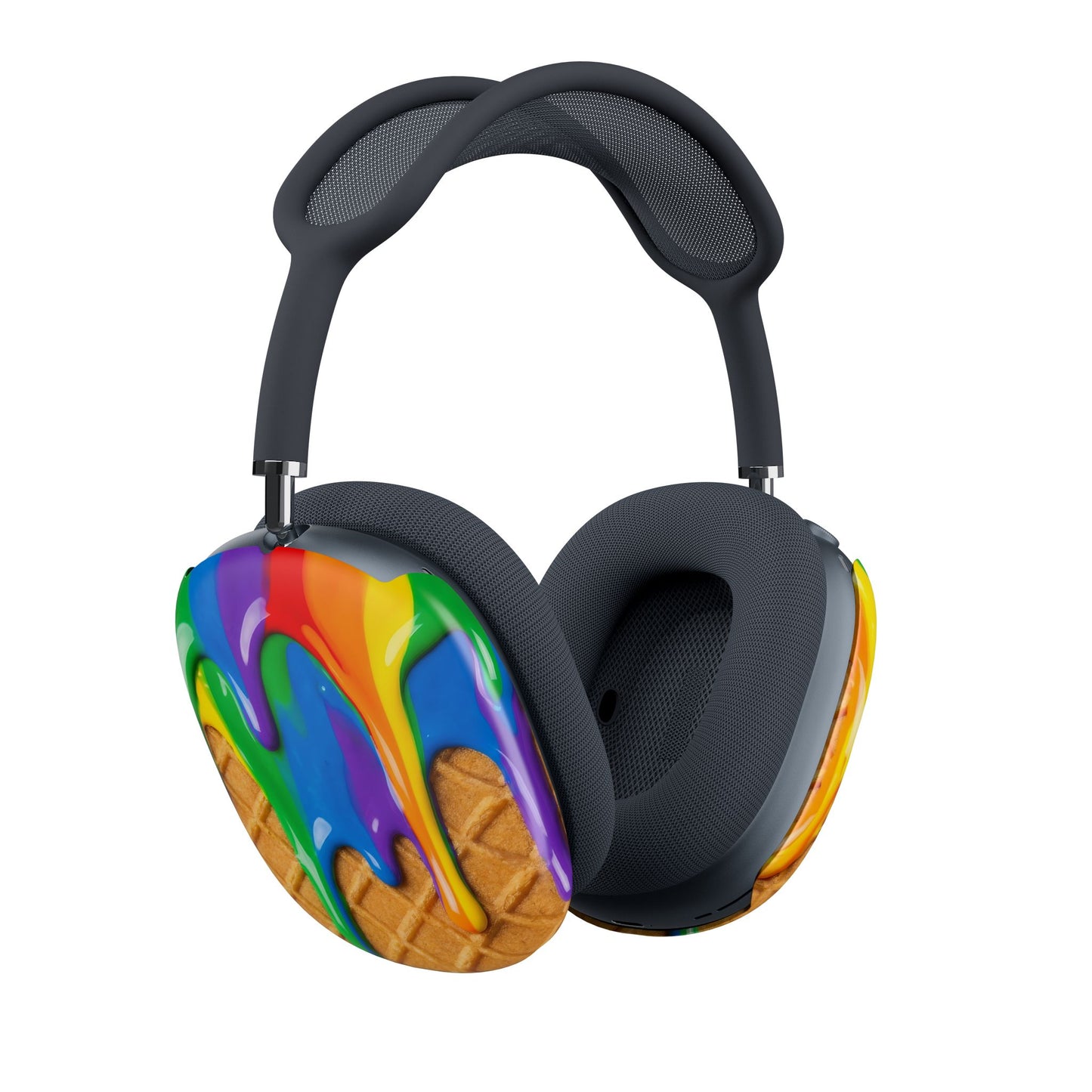 Rainbow Waffle Drip AirPods Max Cover Protective Snap On Shell Case