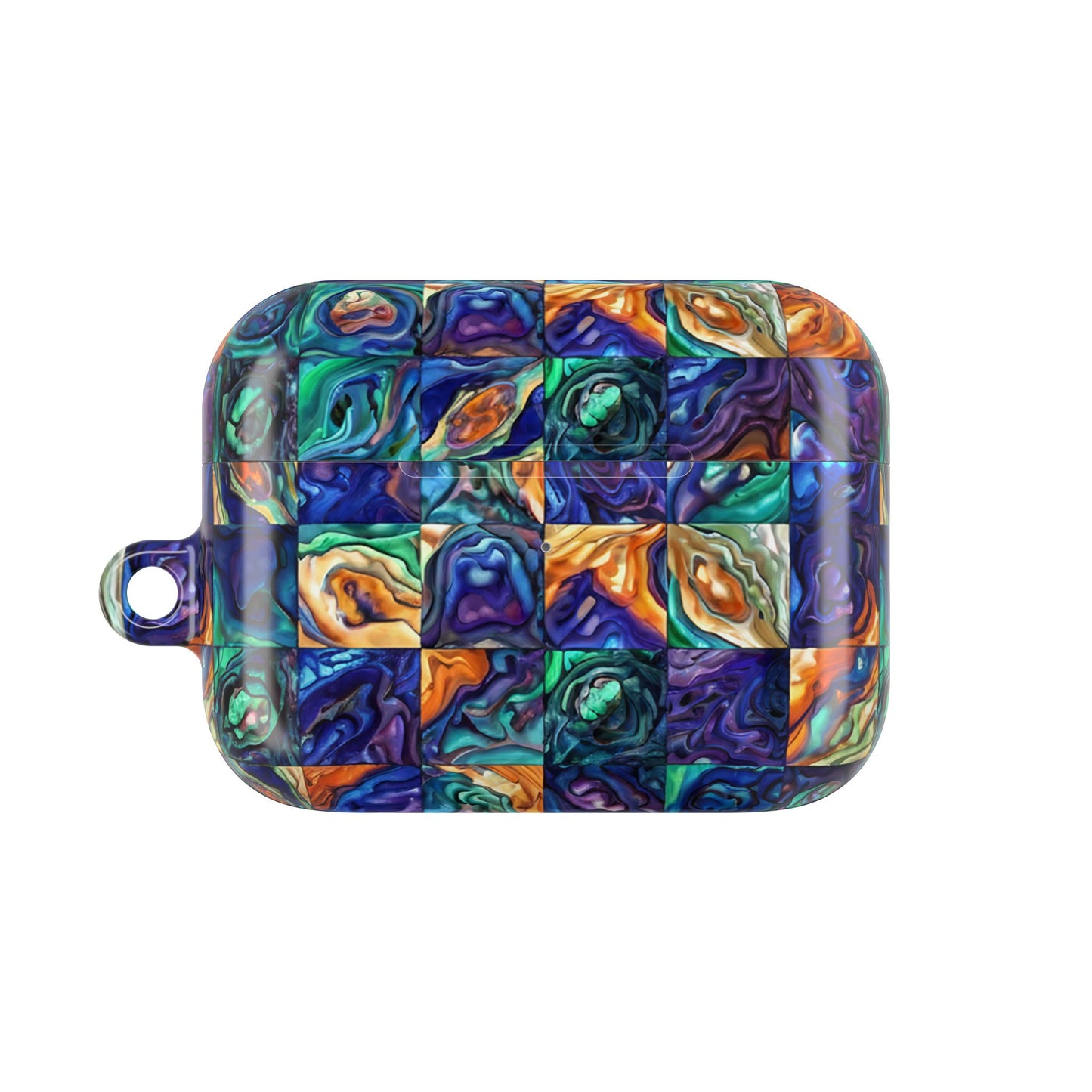 Blue & Purple Seascape AirPod Case — Abstract Ocean-Inspired Protective Cover