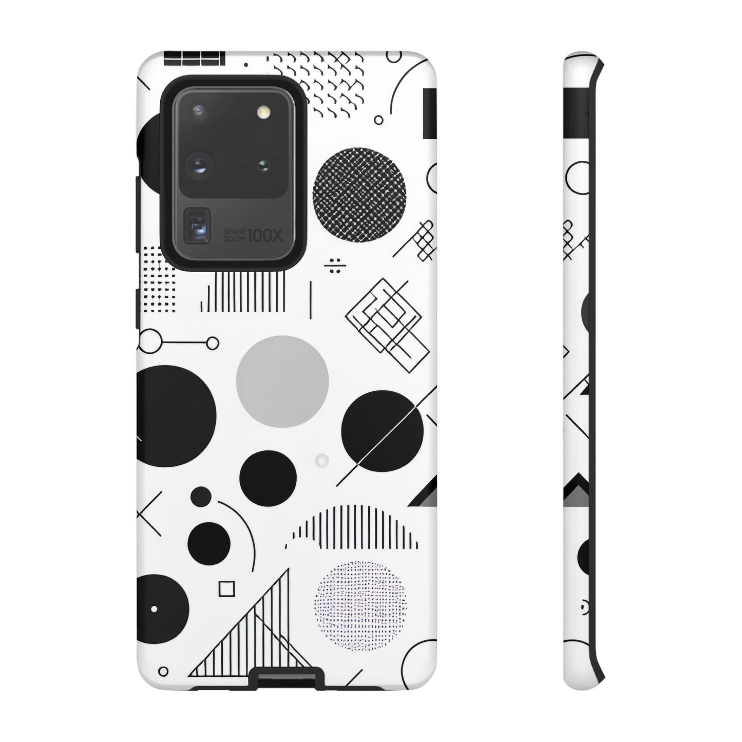 Black and White Abstract Art Design Samsung Tough Case