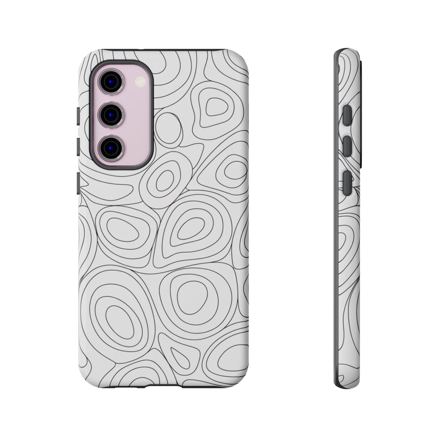 Black and White Abstract Circle Design Samsung Case