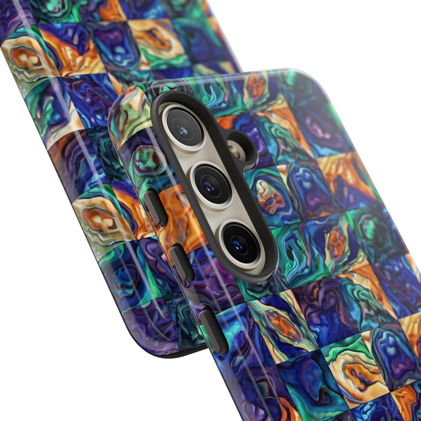 Abstract Purple & Green Sea Scape Samsung Phone Tough Case