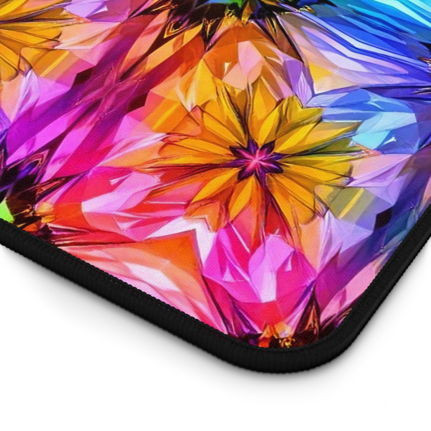 Rainbow Starburst Design Desk Mat