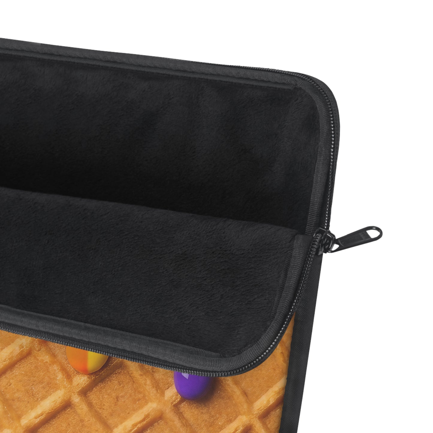 Rainbow Waffle Drip Laptop Sleeve — Colorful Drip Pattern Protective Sleeve