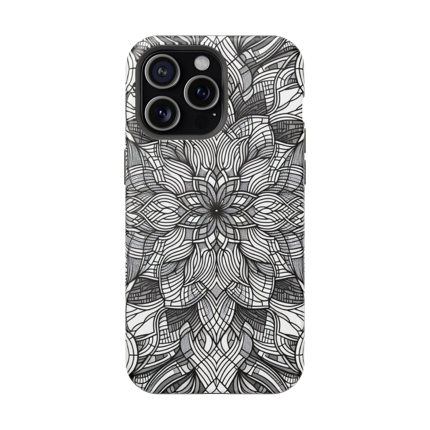 Black and White Art Explosion iPhone Tough Case