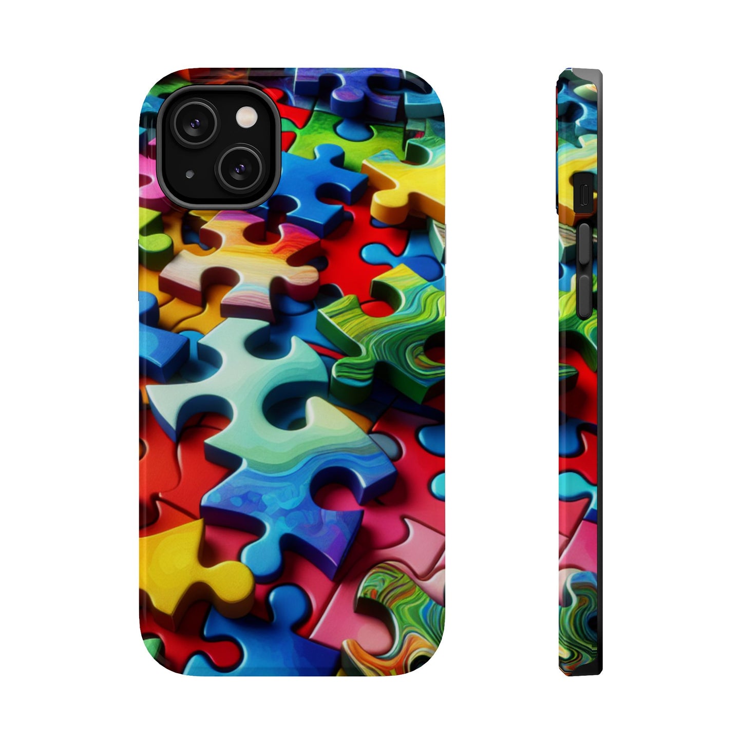 Rainbow Puzzle iPhone Tough Case