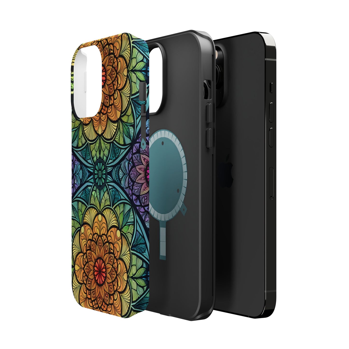 Hypnotic Colorful Kaleidoscope iPhone Case – Durable, Stylish, MagSafe Compatible
