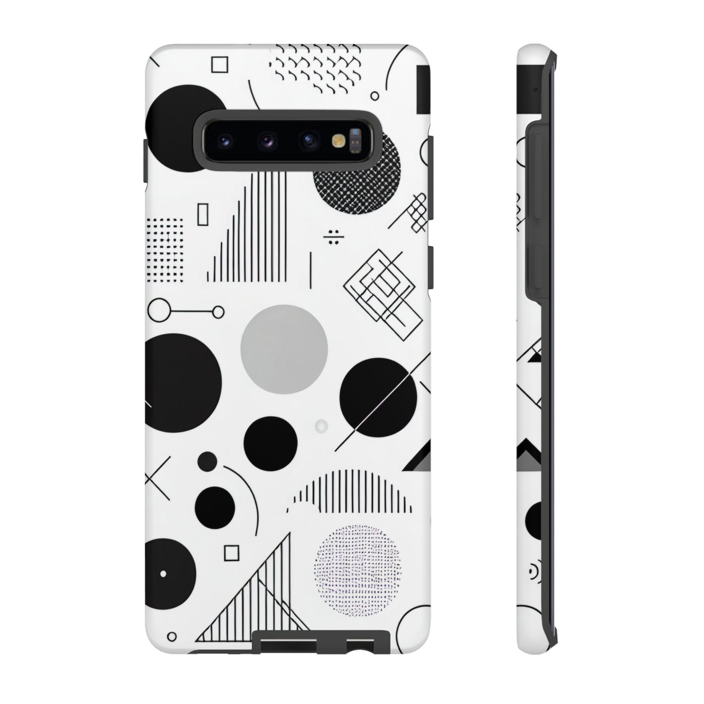 Black and White Abstract Art Design Samsung Tough Case