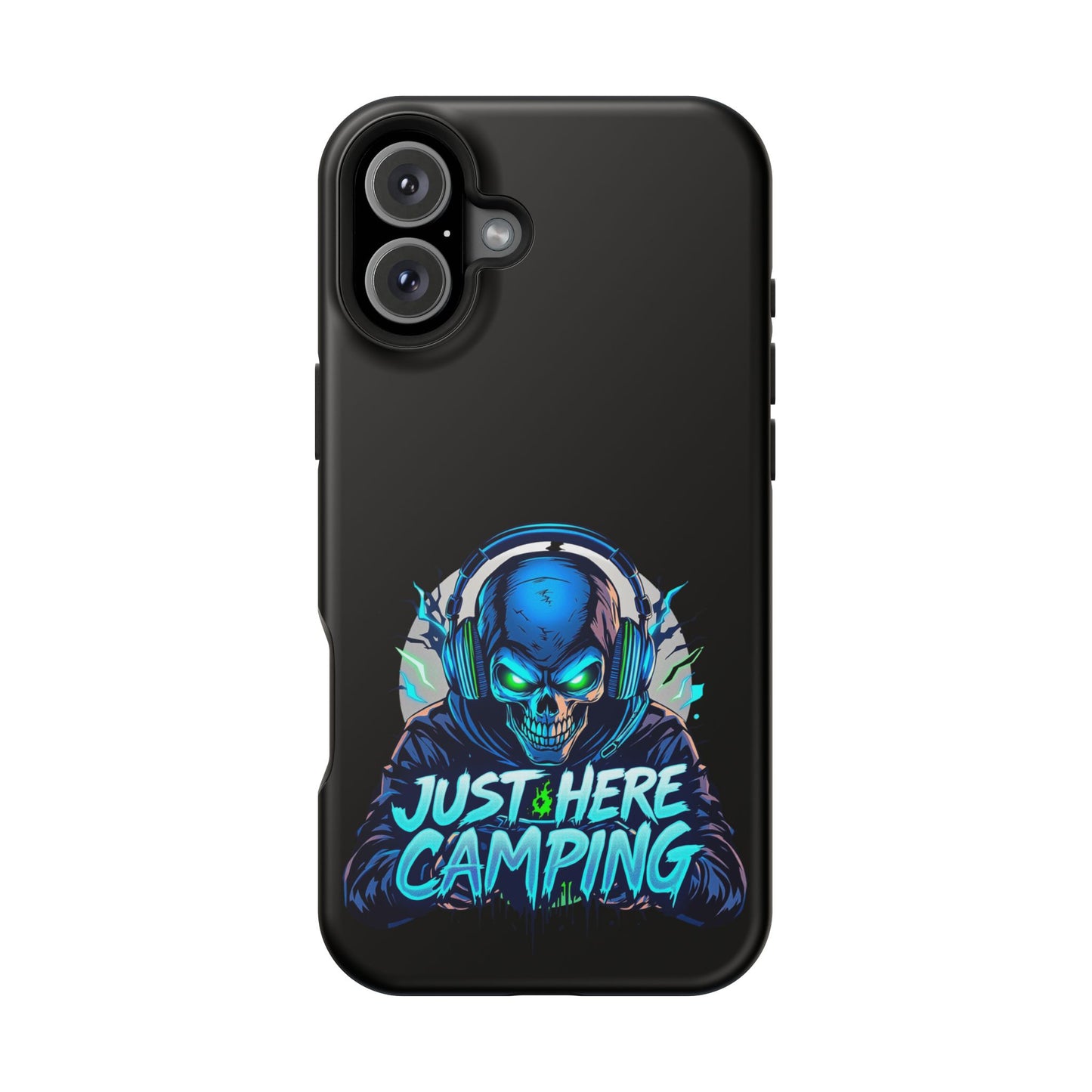 Just Here Camping Gamer iPhone Case – Durable Protective MagSafe Cover