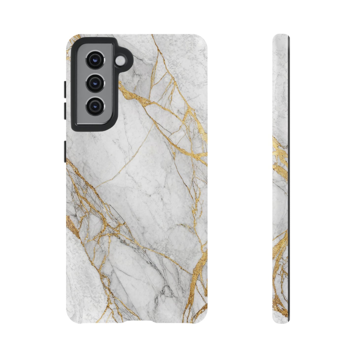 Golden White Marble Samsung Phone Case