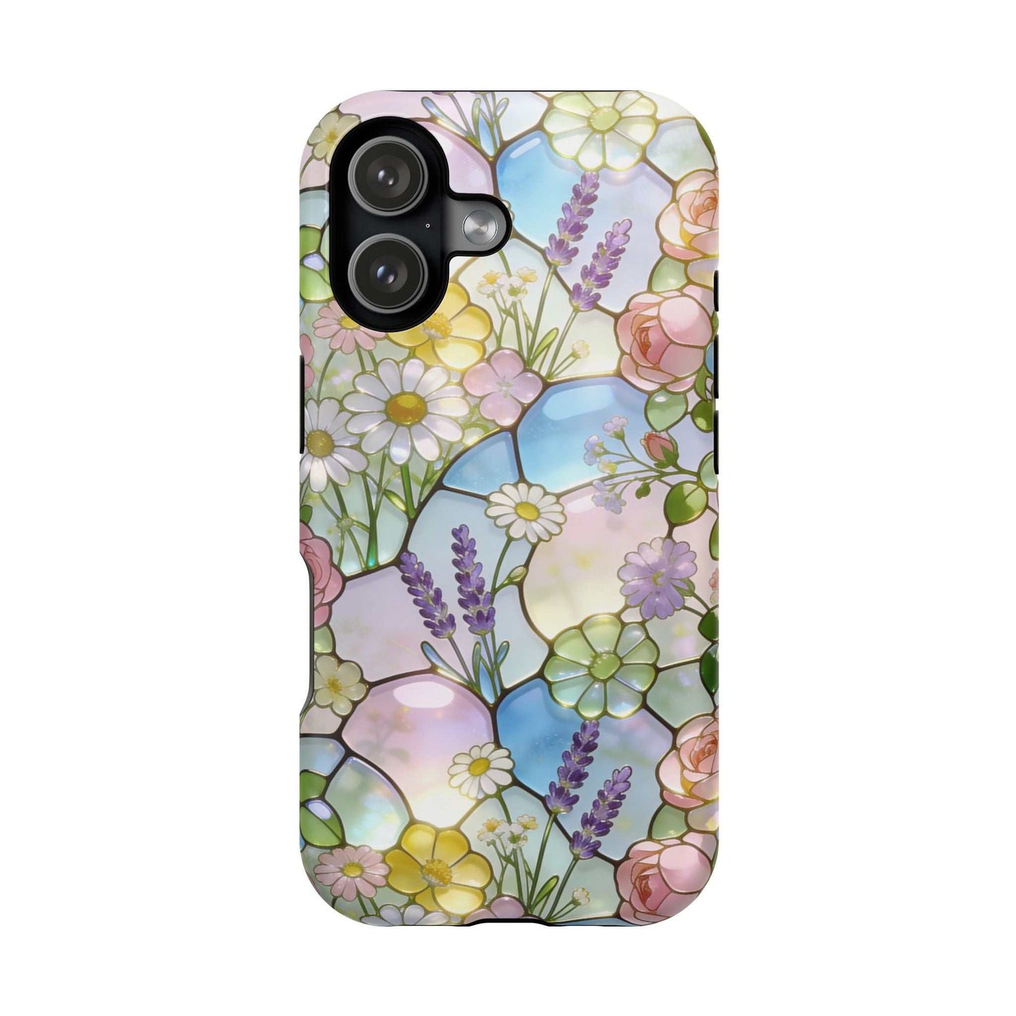 Stained Glass Floral iPhone Case — Magnetic Impact-Resistant