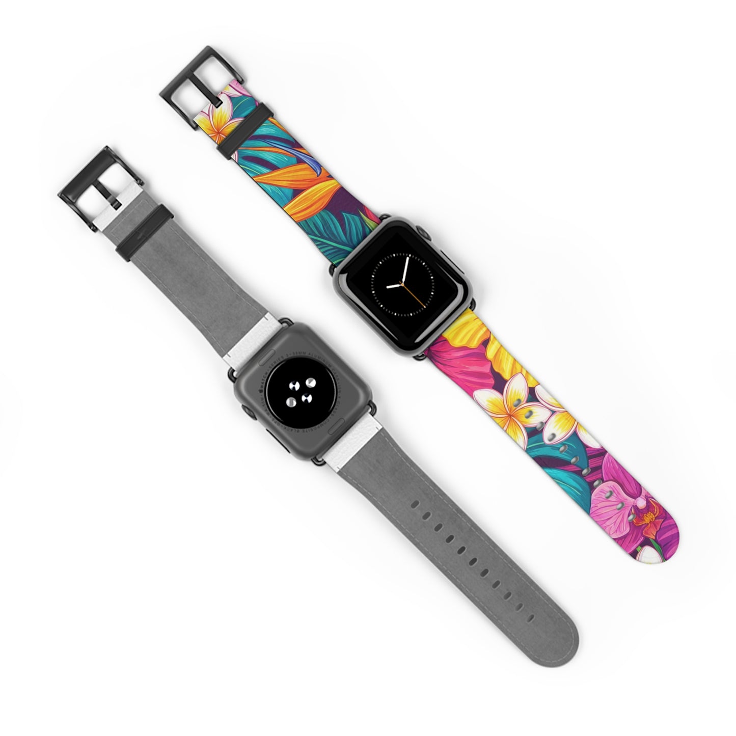 Vibrant Floral iWatch Band — Colorful Bloom Replacement Strap