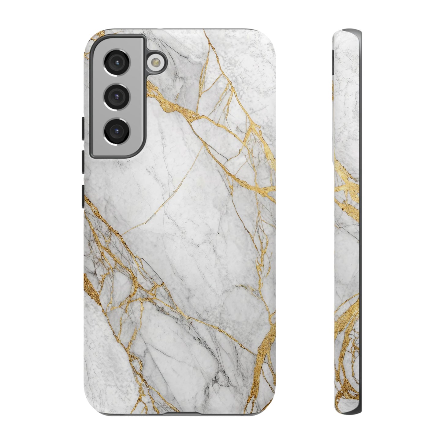 Golden White Marble Samsung Phone Case