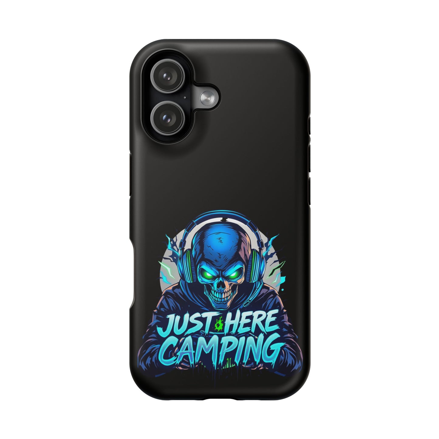 Just Here Camping Gamer iPhone Case – Durable Protective MagSafe Cover