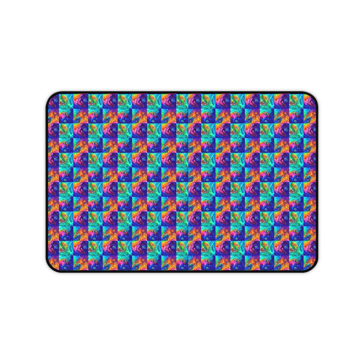 Abalone Swirl Desk Mat — Glowing Shell Mouse Pad