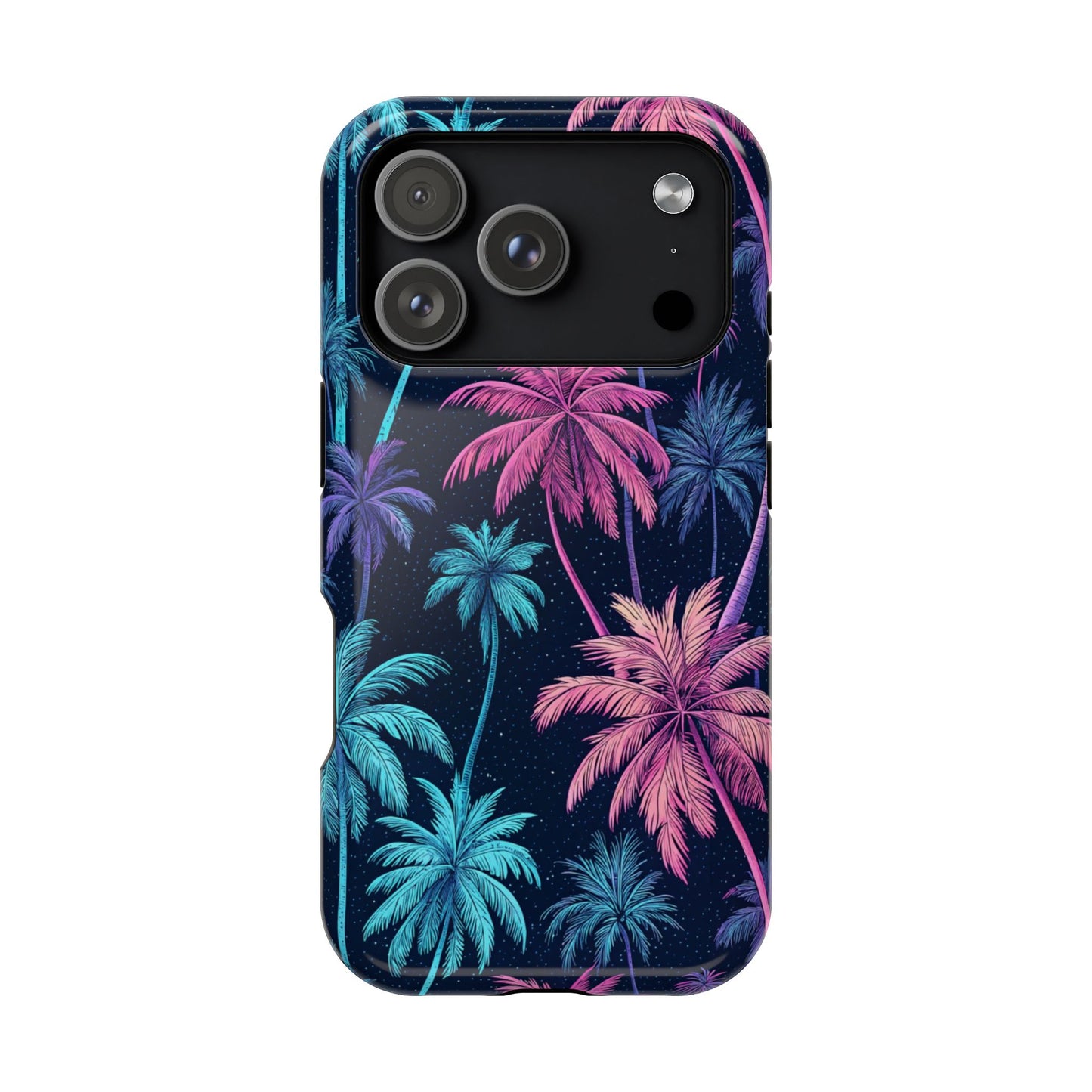 Neon Palm Trees Phone Case - Tropical iPhone Cover with MagSafe®