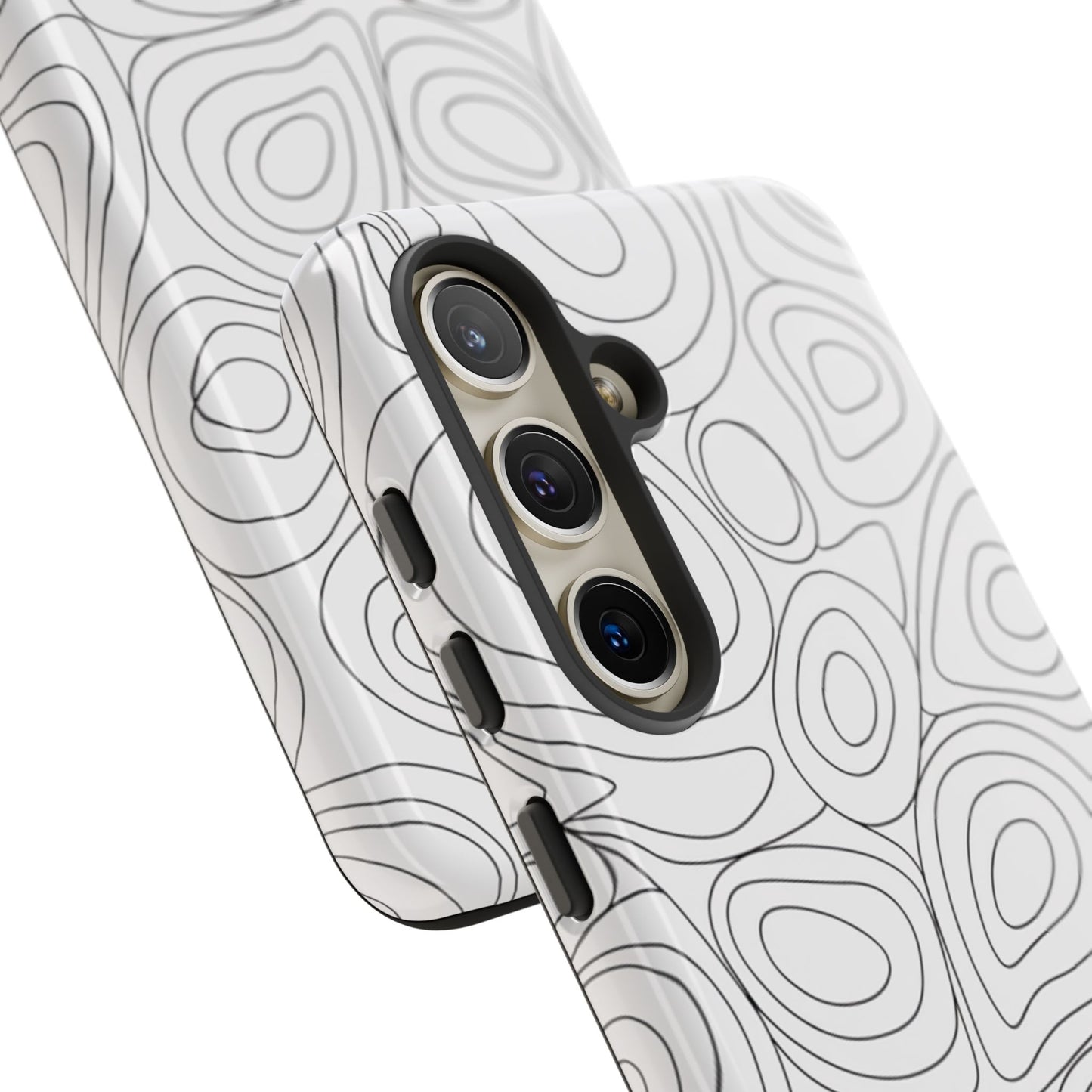 Black and White Abstract Circle Design Samsung Case