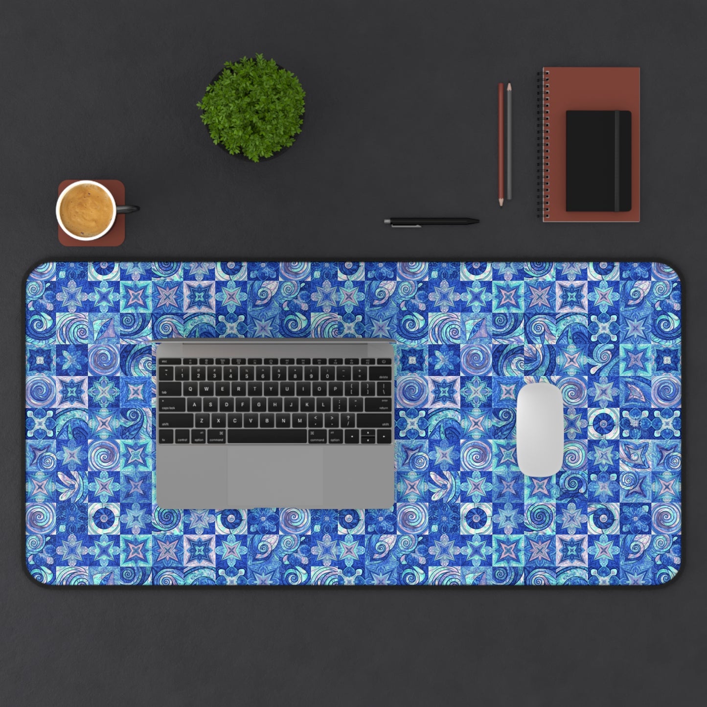 Blue Sea Inspired Desk Mat — Ocean Wave Mouse Pad