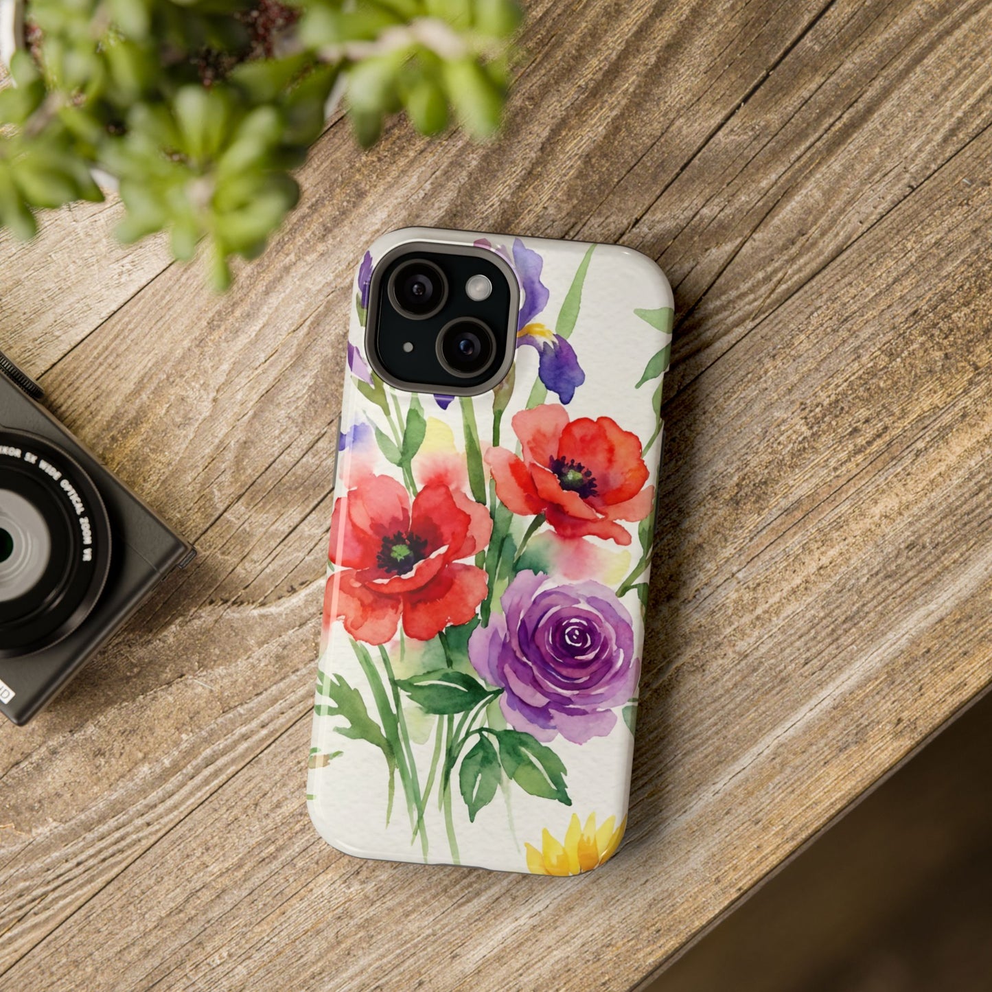 iPhone Case — Watercolor Bouquet Magnetic Impact-Resistant Case