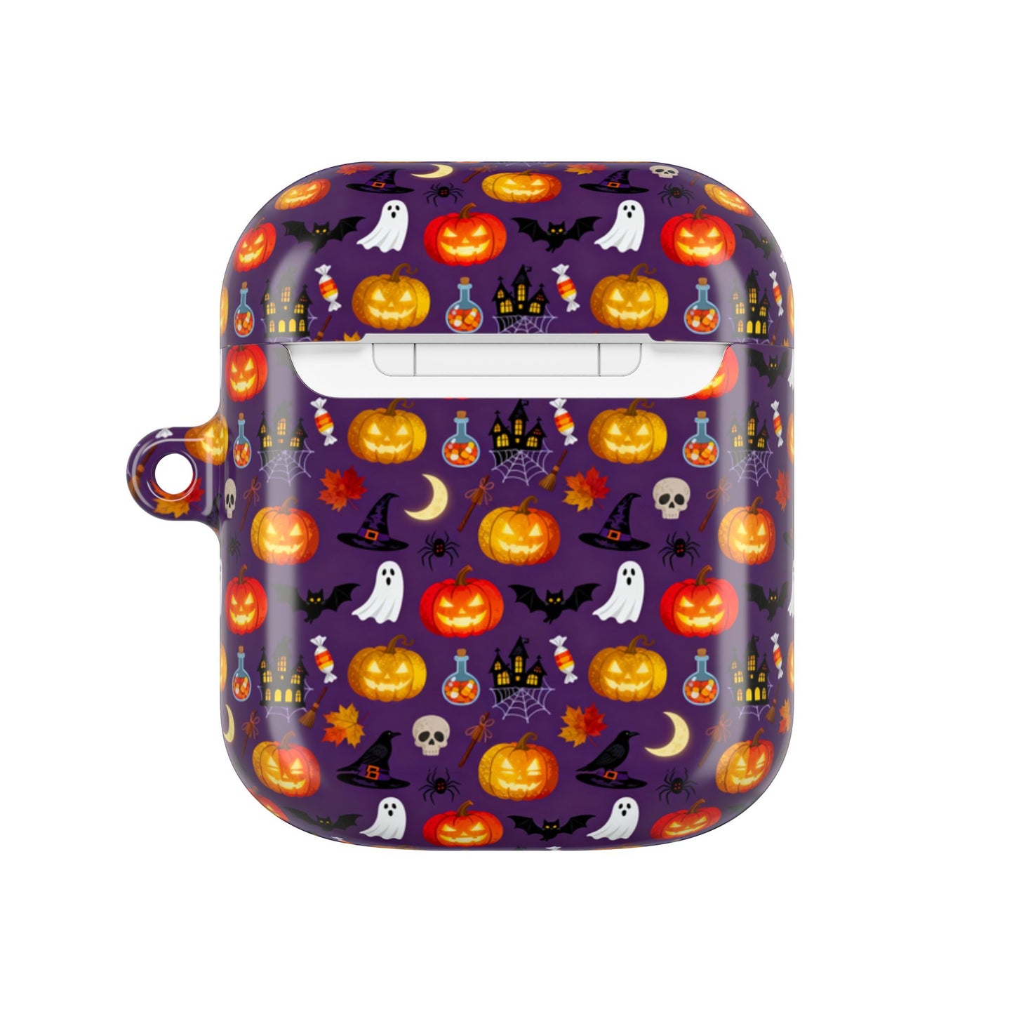 Halloween Pattern AirPod Case — Cute Pumpkin, Ghost & Bat Protective Cover