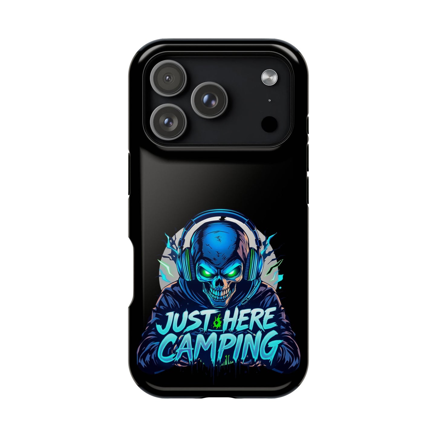 Just Here Camping Gamer iPhone Case – Durable Protective MagSafe Cover