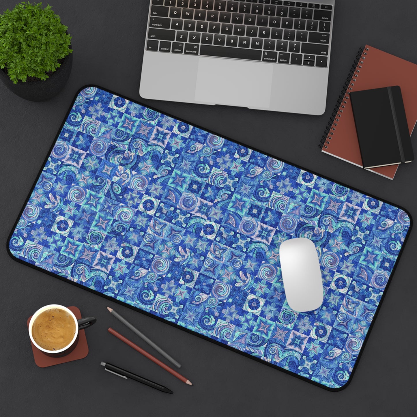 Blue Sea Inspired Desk Mat — Ocean Wave Mouse Pad
