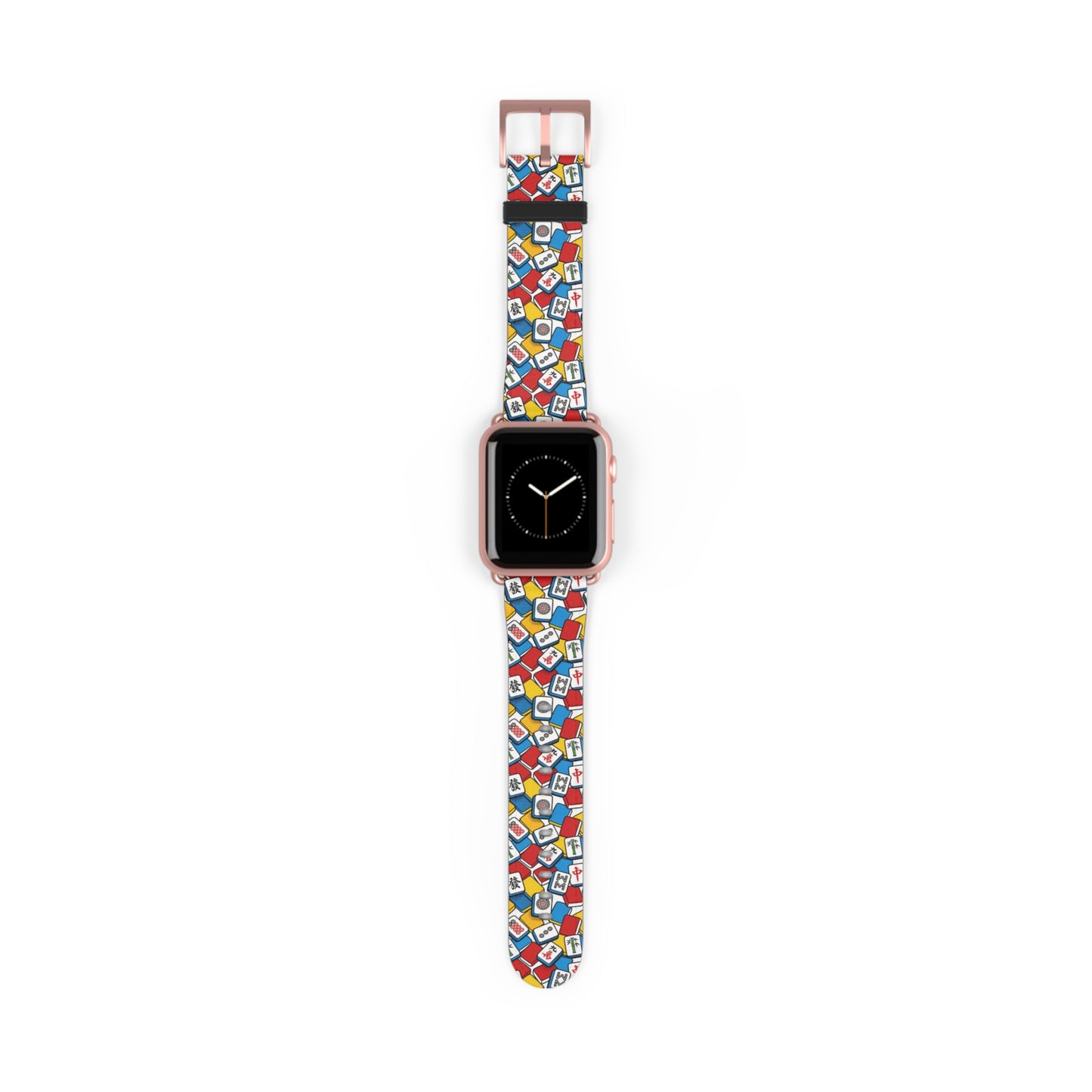 Vibrant Mahjong Apple Watch Band — Colorful Tile Pattern Band