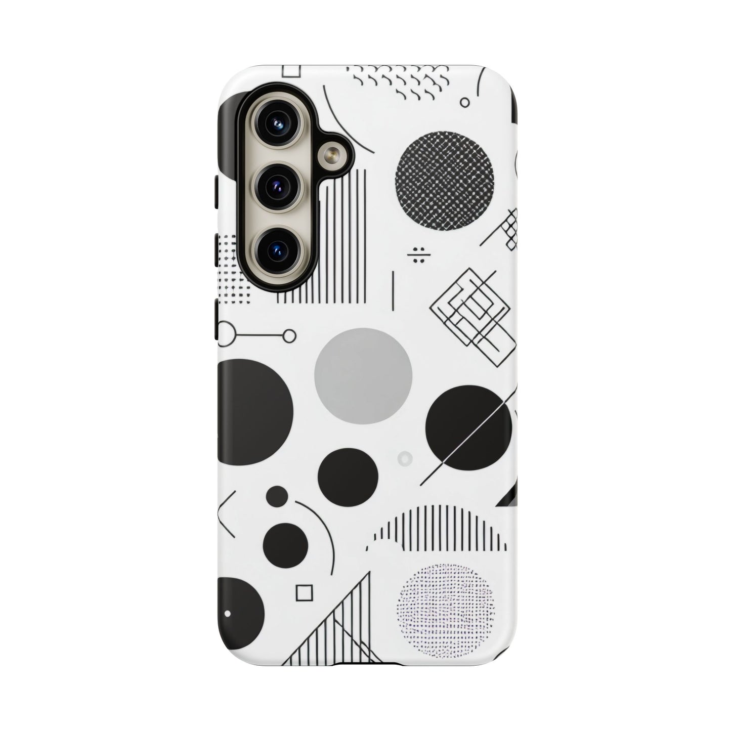 Black and White Abstract Art Design Samsung Tough Case