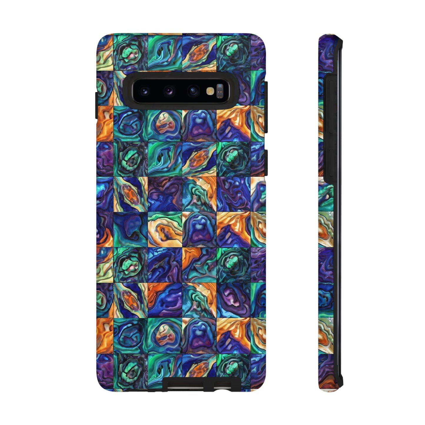 Abstract Purple & Green Sea Scape Samsung Phone Tough Case