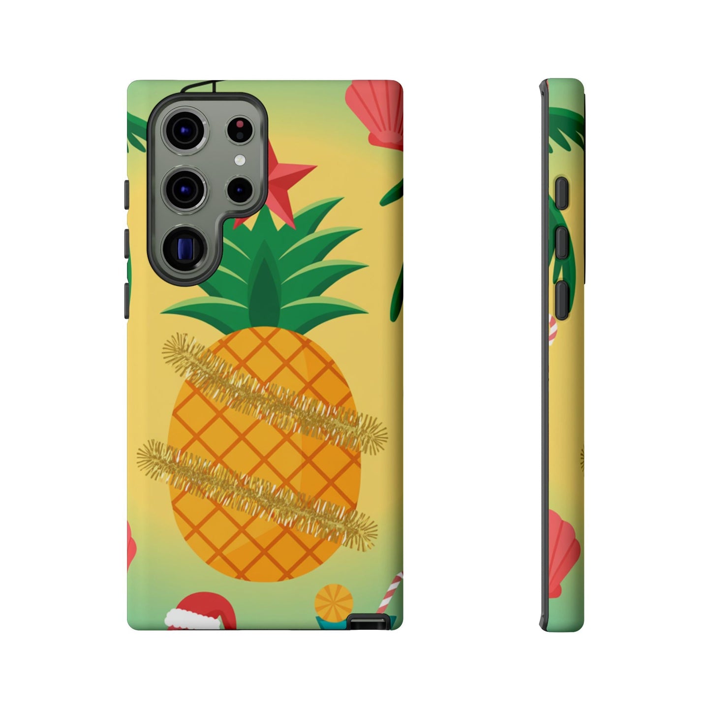 Samsung Christmas Pineapple phone case with festive holiday design and durable TPU protection