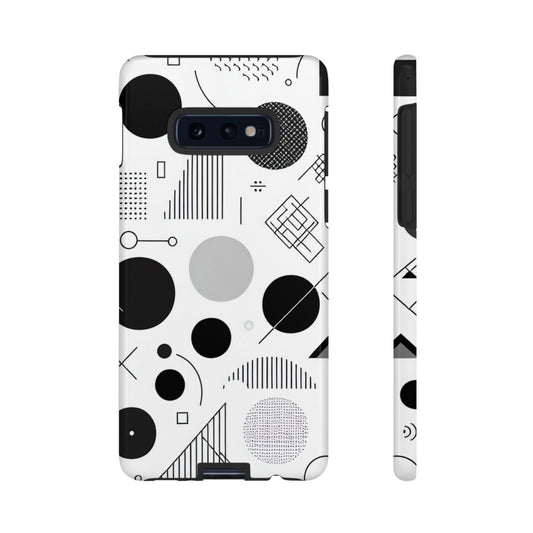 Black and White Abstract Art Design Samsung Tough Case