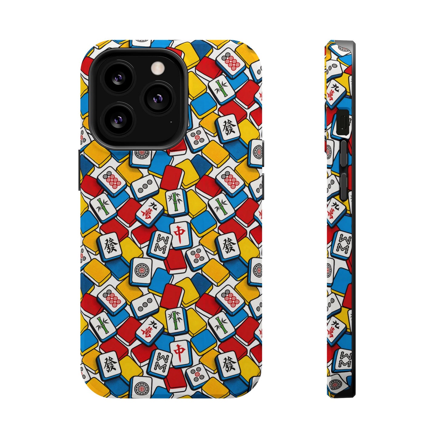 Mahjong-Inspired Vibrant iPhone Case — Magnetic Impact-Resistant