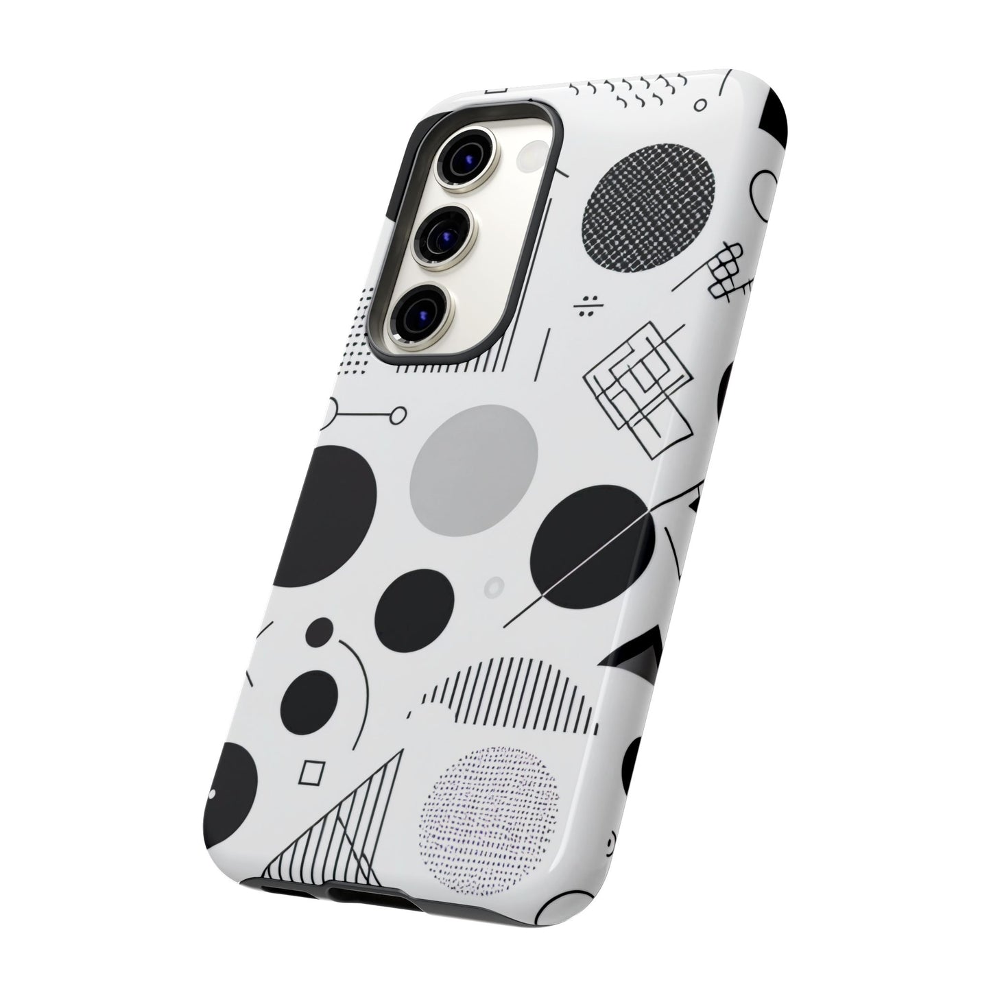 Black and White Abstract Art Design Samsung Tough Case