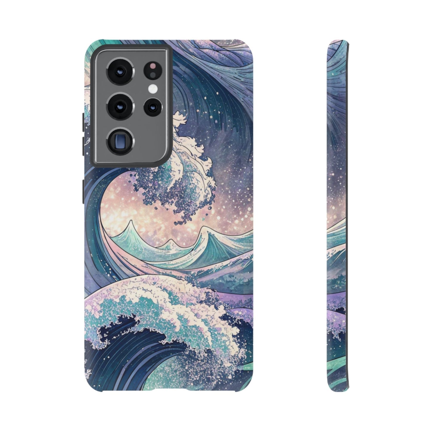 Crashing Waves Samsung tough phone case with durable materials and beach-inspired wave design for Samsung Galaxy phones