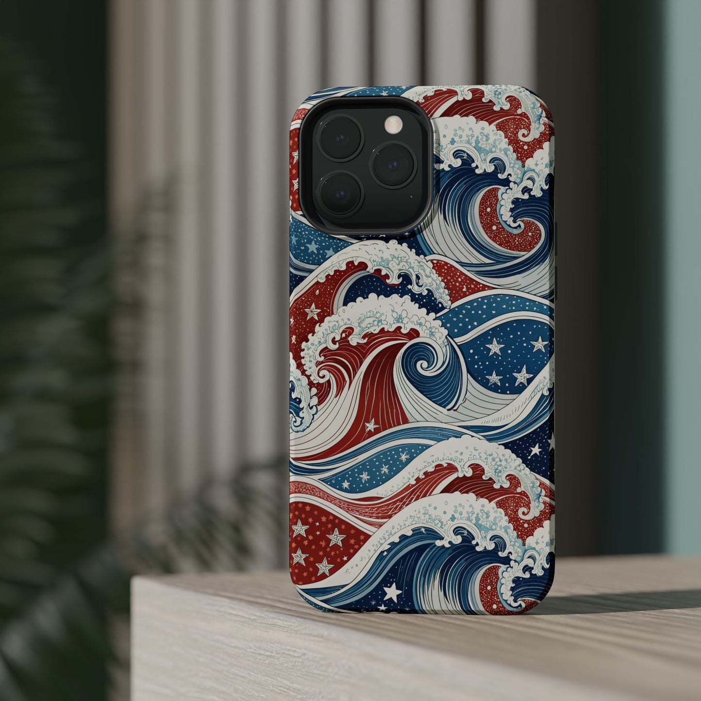 Patriotic Waves Design iPhone Tough Case