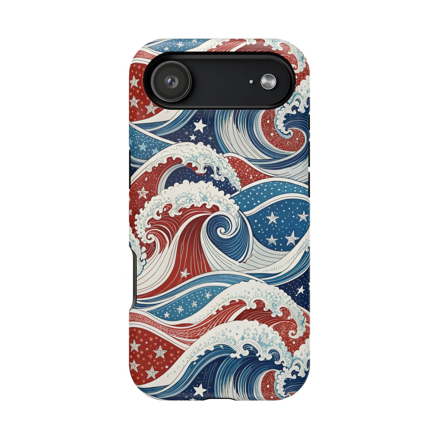 Patriotic Waves Design iPhone Tough Case