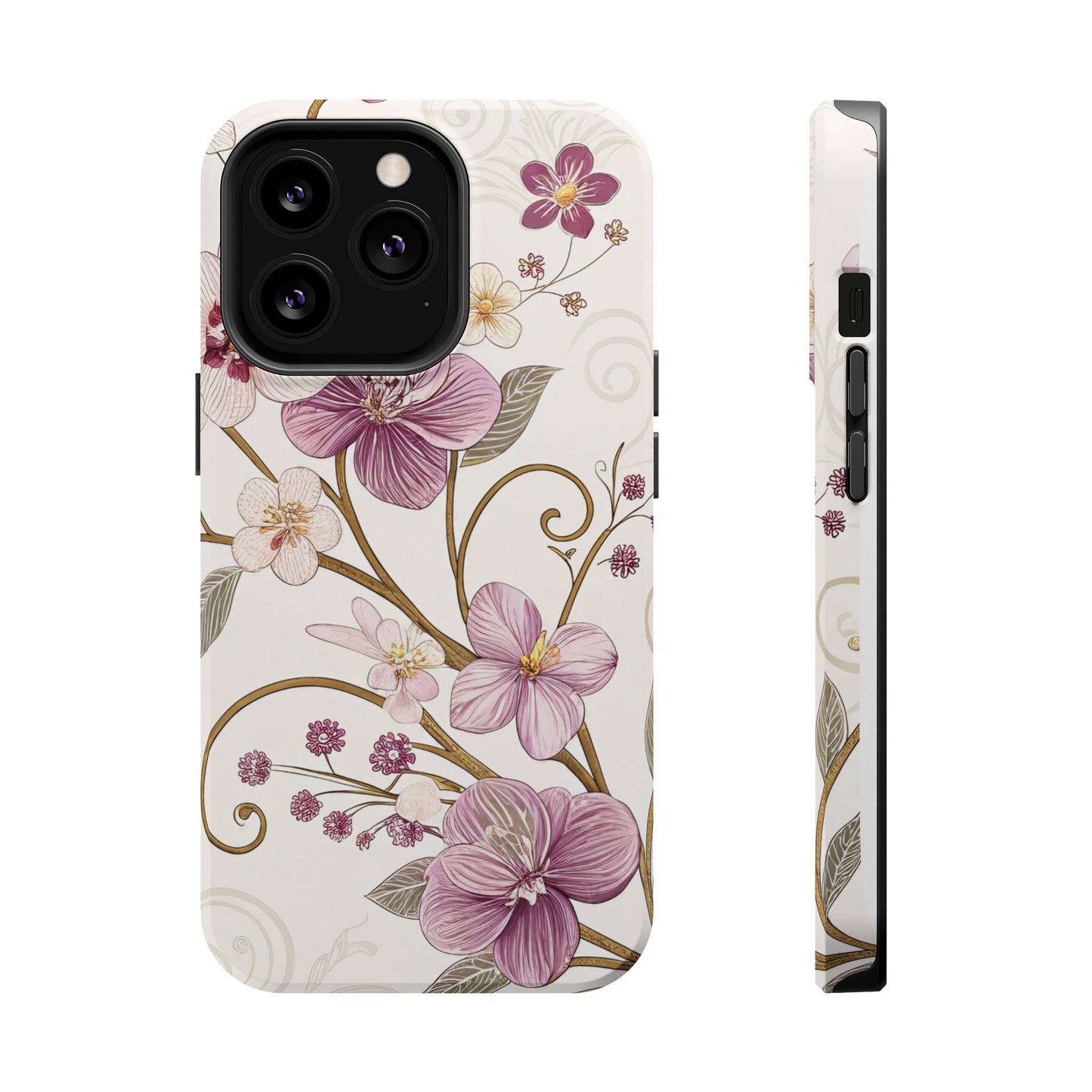 Purple Flower Design iPhone Tough Case