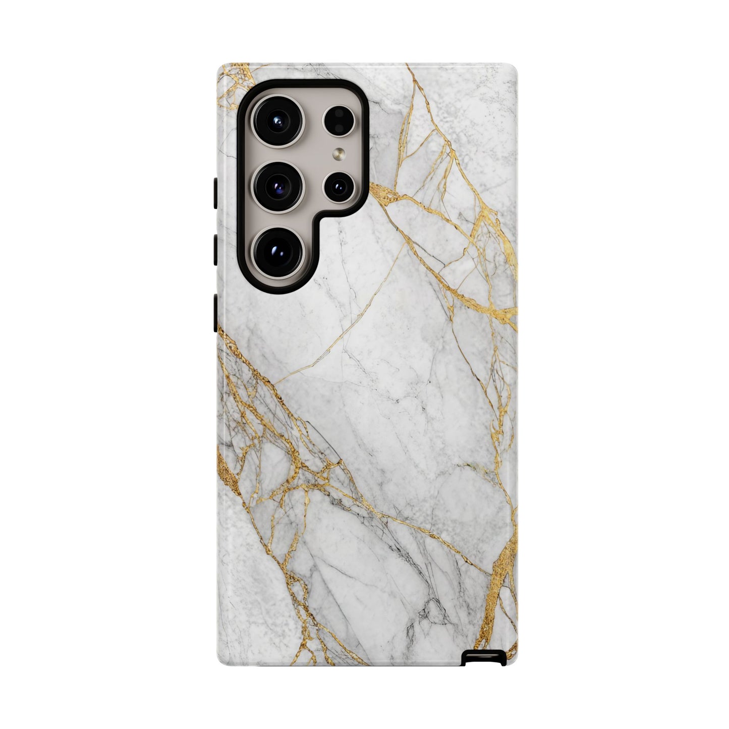 Golden White Marble Samsung Phone Case