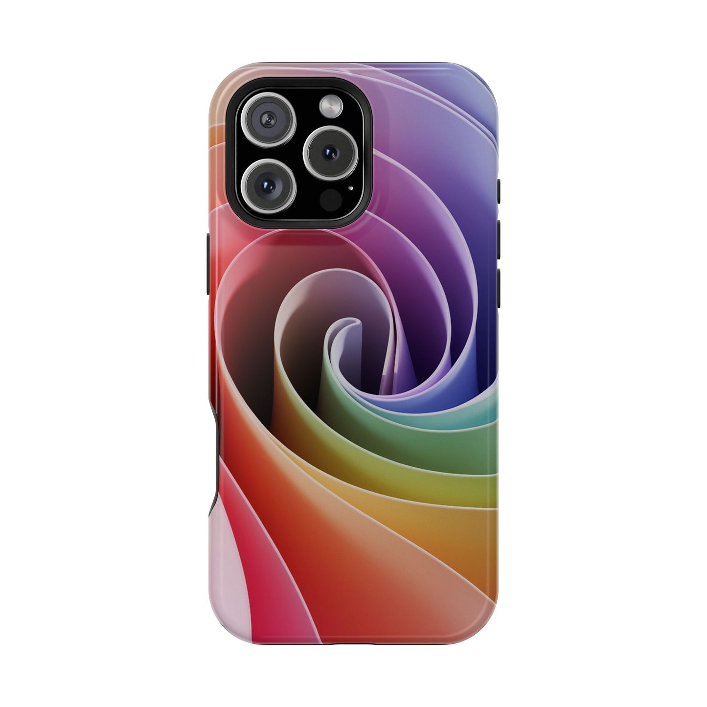 Twisted Rainbow Swirl Design iPhone Tough Case
