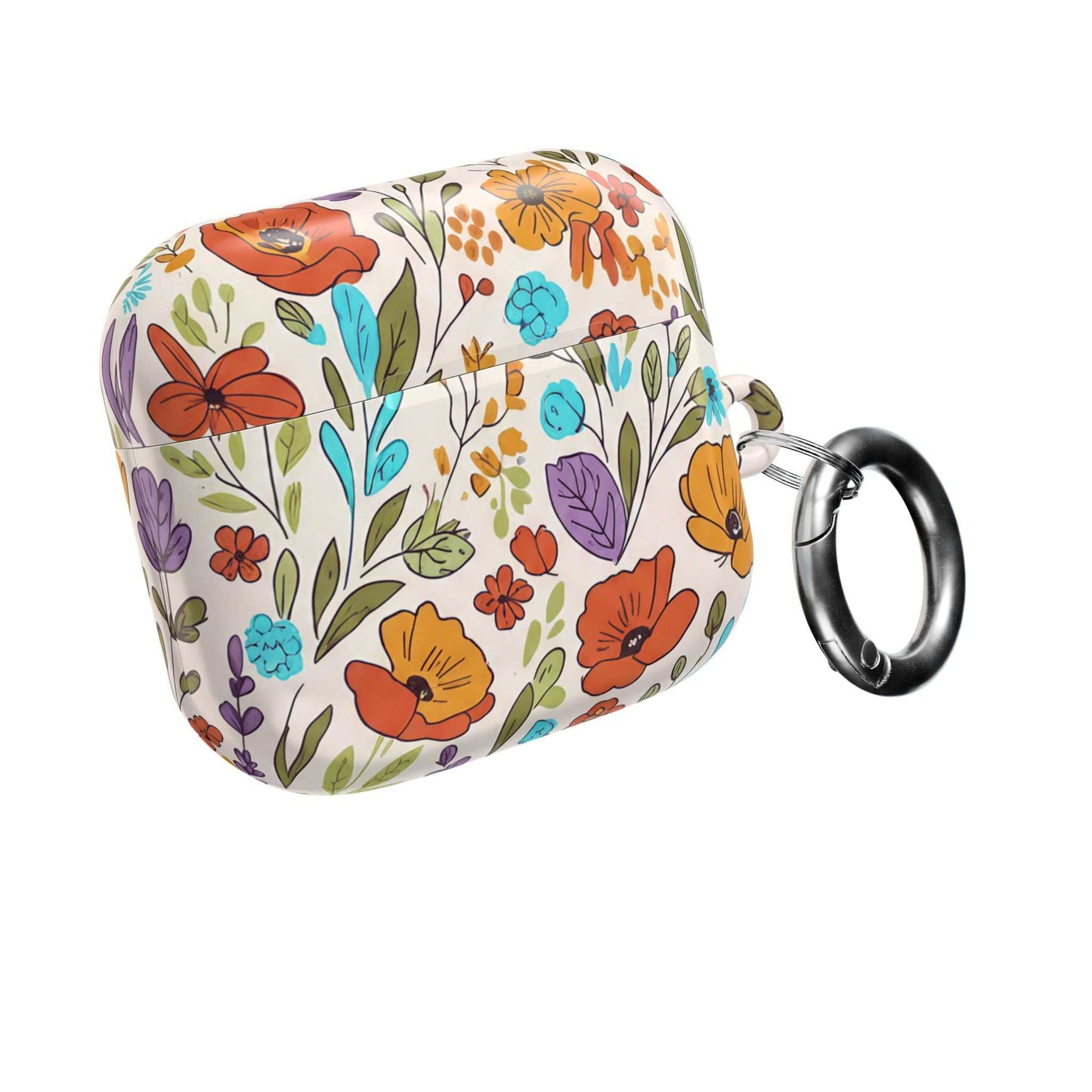 Floral Drawing AirPod Case — Botanical Sketch Protective Cover