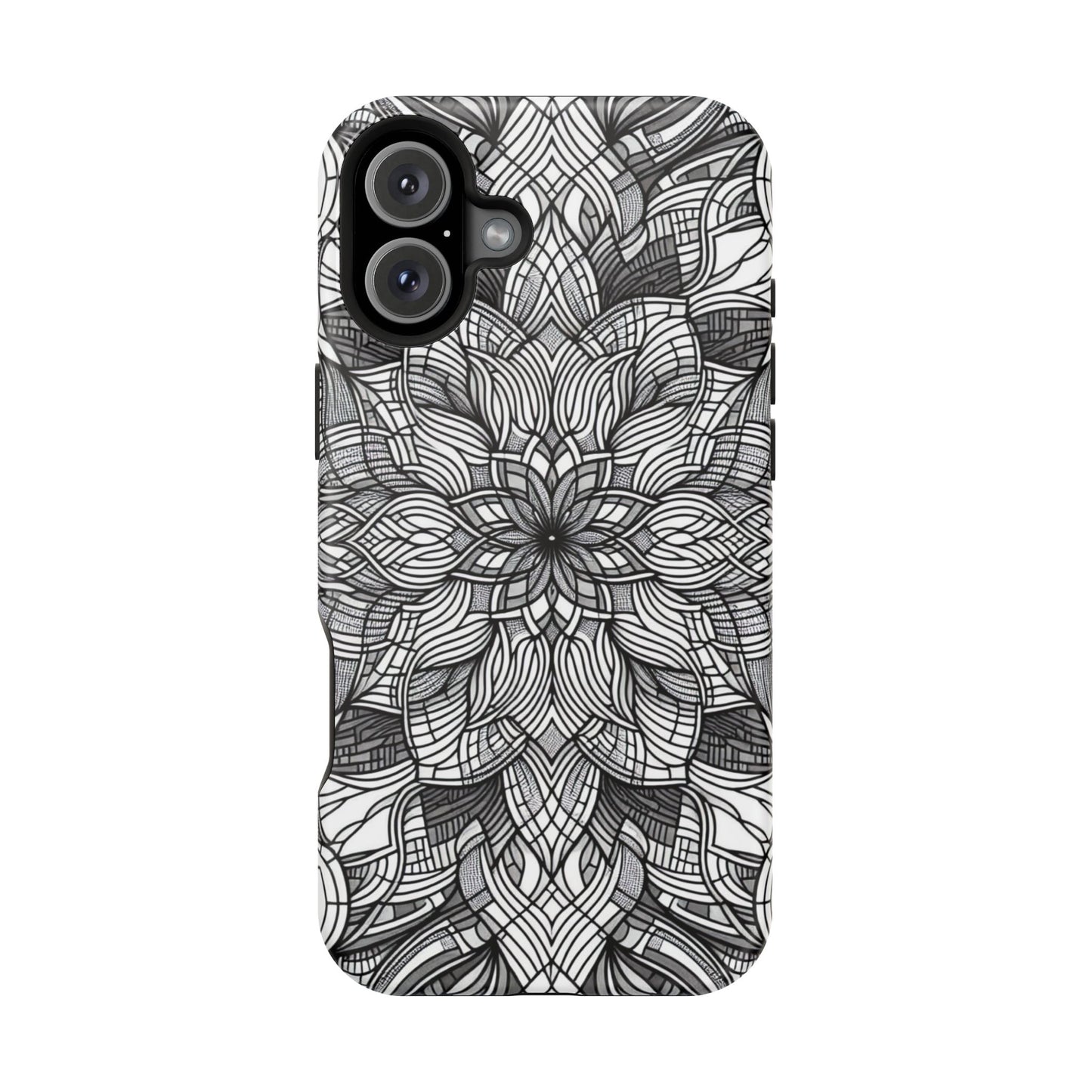 Black and White Art Explosion iPhone Tough Case
